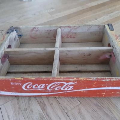 1969 Vintage Wood Coca-Cola Crate Chattanooga 4 Divider 6 Pack Carrier Great condition for age!!