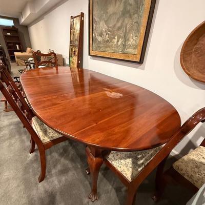 Statton dining room table and six chairs