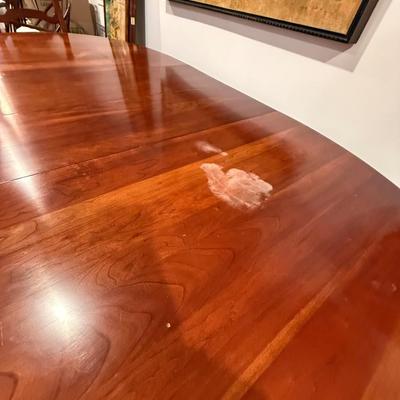 Statton dining room table and six chairs