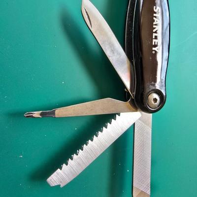Stanley Stainless Steel Multi-Tool Camping Multi-Tool hatchet with Stanley utility knife and blades