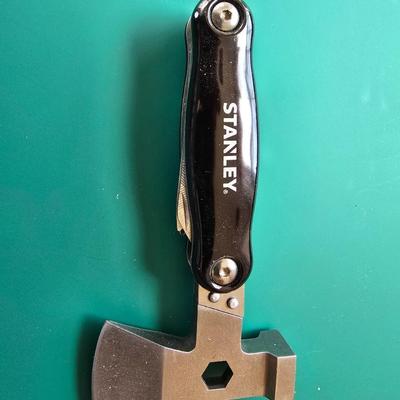Stanley Stainless Steel Multi-Tool Camping Multi-Tool hatchet with Stanley utility knife and blades