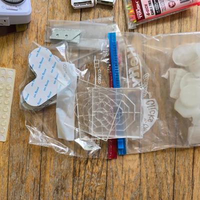 Assortment of homehardware - timers - zip ties - floor pads for furniture legs - and more