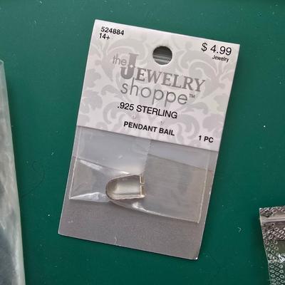Jewlery making supplies - Sterling silver hasps - wire - end caps - .925 pendant bail and more
