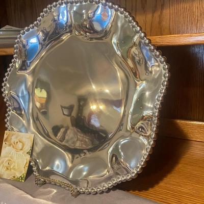 14-1/2” MARIPOSA PEWTER PLATTER