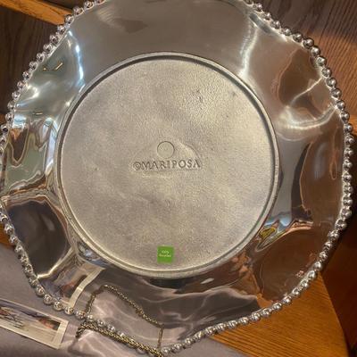 14-1/2” MARIPOSA PEWTER PLATTER