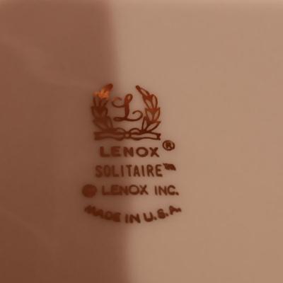 DAZZLING SILVER RIMMED LENOX SERVING PLATTERS