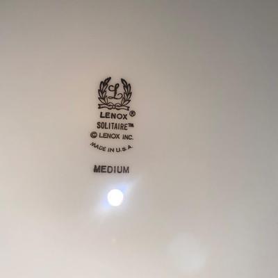 DAZZLING SILVER RIMMED LENOX SERVING PLATTERS