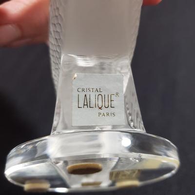 Lalique "Perche" Fish And A Dorofee Signed Glass Seahorse Figurine (O-KD)