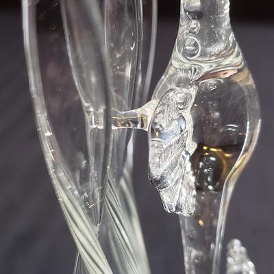 Lalique "Perche" Fish And A Dorofee Signed Glass Seahorse Figurine (O-KD)