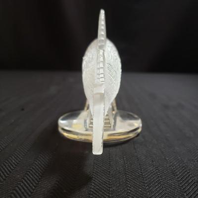Lalique "Perche" Fish And A Dorofee Signed Glass Seahorse Figurine (O-KD)