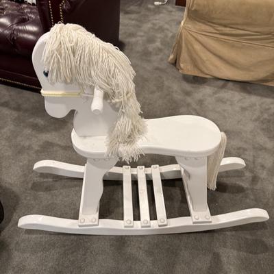 Rocking horse and baby doll carriage