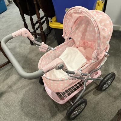 Rocking horse and baby doll carriage