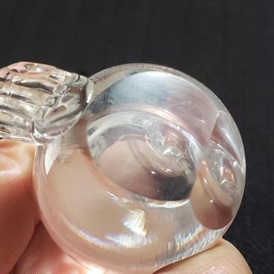 Lalique Frosted Sparrow & Smaller Glass Bird Figurines (O-KD)