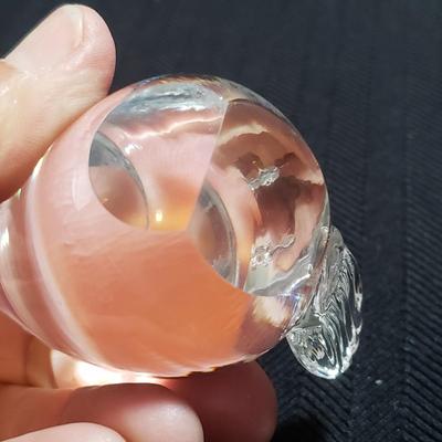 Lalique Frosted Sparrow & Smaller Glass Bird Figurines (O-KD)