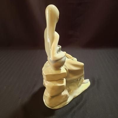 Nao by Lladro "Jewish Boy Petting Dog" & "Girl Sitting on Rocks with Jug" (O-KD)