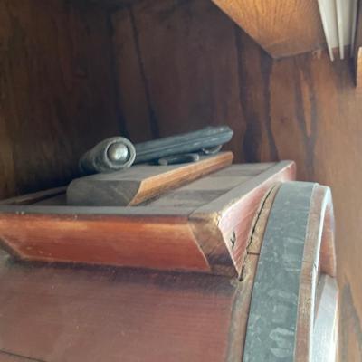Vintage white cedar churn