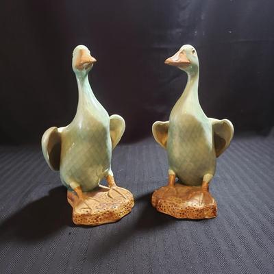Two Chinese Celadon Porcelain Ducks (O-KD)