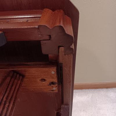 ANTIQUE CARVED WALNUT SIDE TABLE