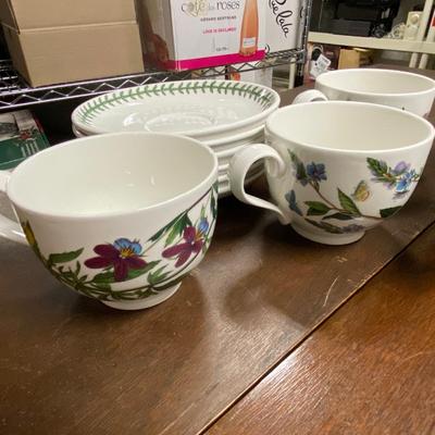 Set of 5 Portmeirion tea/coffee cups and saucers
