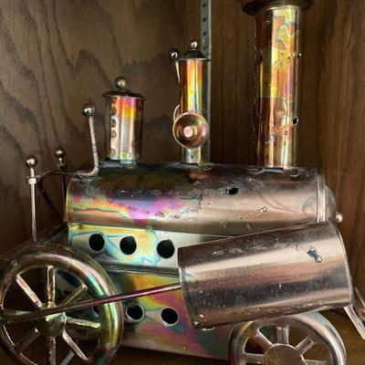 3 vintage copper/brass music boxes