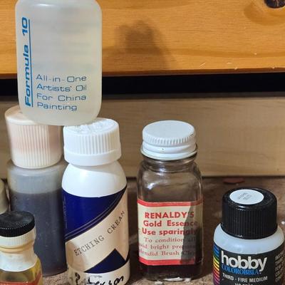 Porcelain Painting Chemicals & Jars