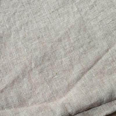 Tan and Eggshell Linen Fabric