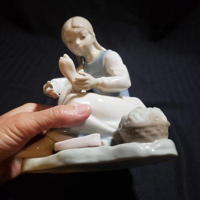 Nao by Lladro "Foot Massage" & Lladro "Thinking Boy" (O-KD)