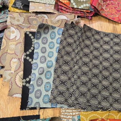 Storage Container Filled with Pre Cut Fabric & Suede Piping