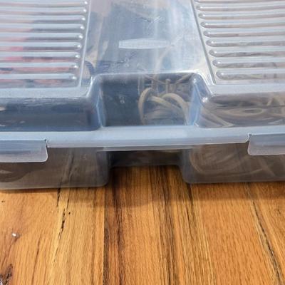 Storage Container Filled with Pre Cut Fabric & Suede Piping