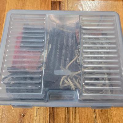 Storage Container Filled with Pre Cut Fabric & Suede Piping