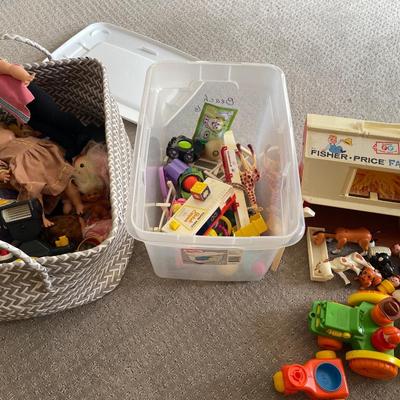 Fisher Price Family Farm, dolls and other misc toys