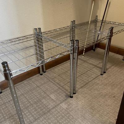3 Metal organizer racks