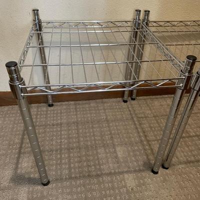 3 Metal organizer racks