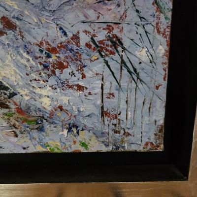 Original Art on Board - Pines in Snowstorm