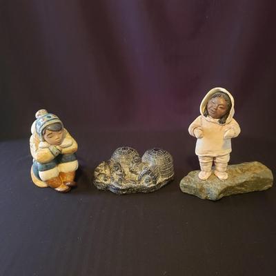 Lladro "Pensive Eskimo Boy" & Nuvuk Igloo & More (O-KD)