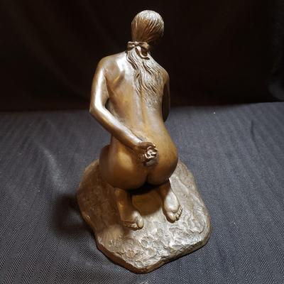 Signed M. Stelzer "Kneeling Nude With Flowers" (O-KD)