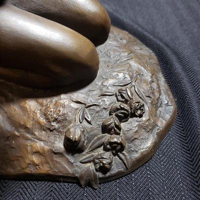 Signed M. Stelzer "Kneeling Nude With Flowers" (O-KD)