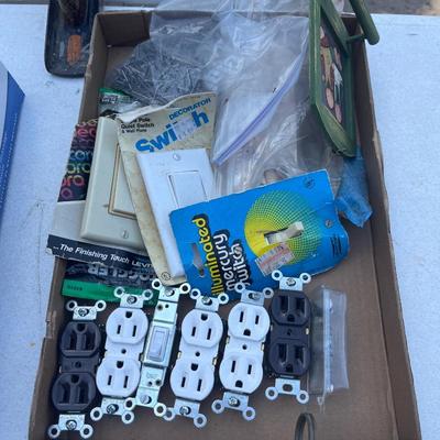 Misc box of electric outlets switches etc