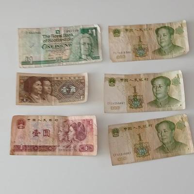 Collection of bills from different countries
