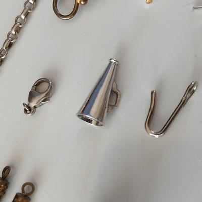 Assortment of Jewlery making / repair - and two cable necklaces