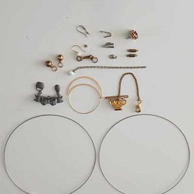 Assortment of Jewlery making / repair - and two cable necklaces