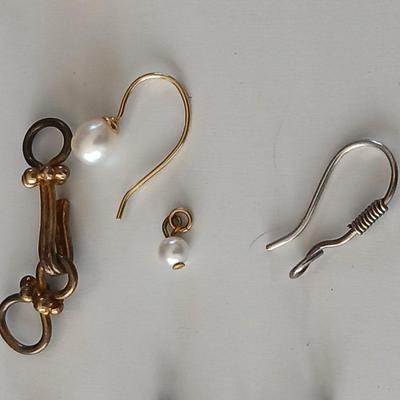 Assortment of Jewlery making / repair - and two cable necklaces