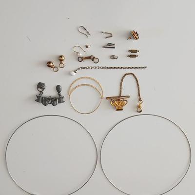 Assortment of Jewlery making / repair - and two cable necklaces