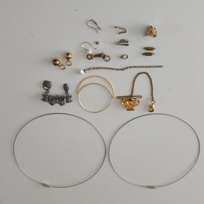 Assortment of Jewlery making / repair - and two cable necklaces