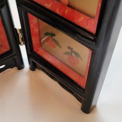 Two Asian Jewelry Boxes and Divider Screen (SR-EL)