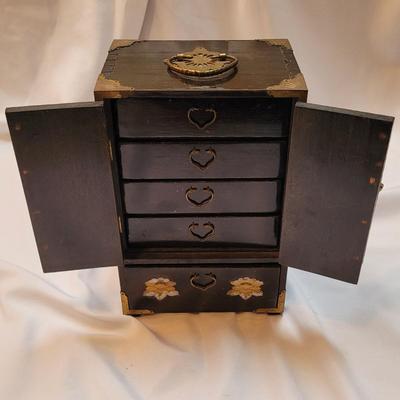 Two Asian Jewelry Boxes and Divider Screen (SR-EL)