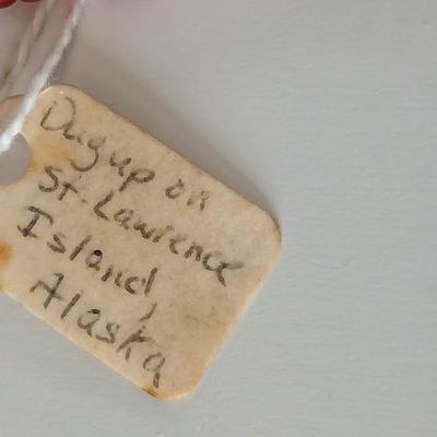 St. Lawrence Island Alaska trade bead necklace - a boho wooden necklace - and more