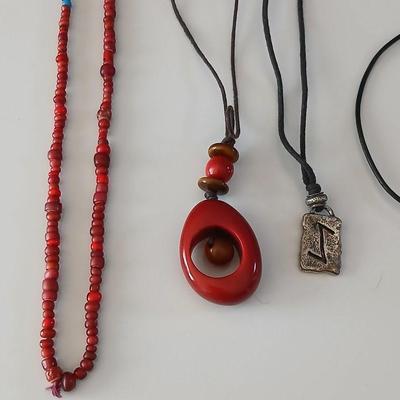 St. Lawrence Island Alaska trade bead necklace - a boho wooden necklace - and more