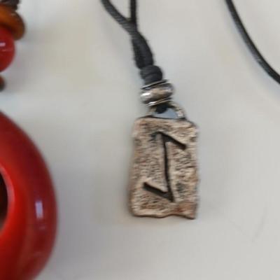 St. Lawrence Island Alaska trade bead necklace - a boho wooden necklace - and more