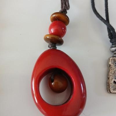 St. Lawrence Island Alaska trade bead necklace - a boho wooden necklace - and more